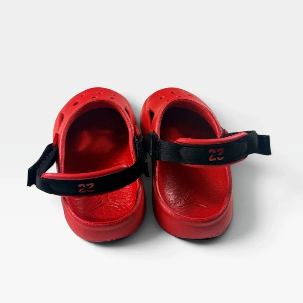 Jordan Hydrip PS Clogs 3Y University Red Black HF5982-601 Kids Slides New
